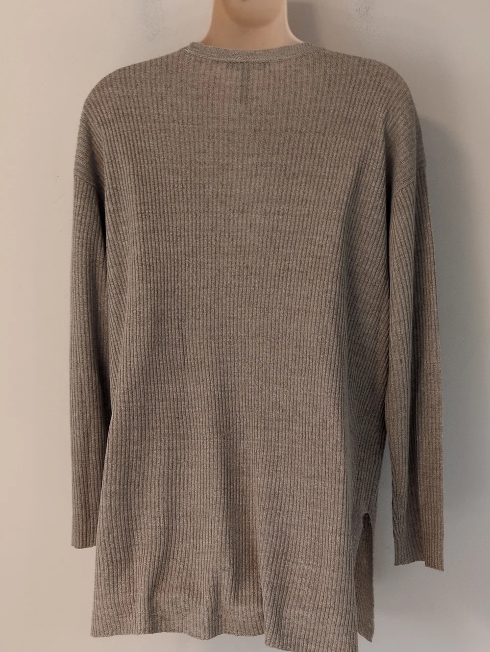 Eileen Fisher Organic Linen Longline Crew Neck Sweater XS